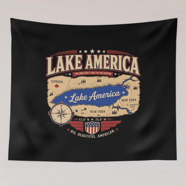 Item preview, Lake America - The Greatest Lake In The Nation - Lake Ontario - Big. Beautiful. American. designed and sold by onlytiggokk.
