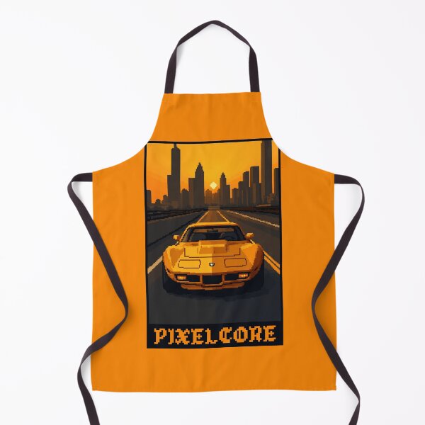 Item preview, Corvette Muscle Car driving in Sunset Pixel Art {PIXELCORE} designed and sold by PIXELCORE-TEE.