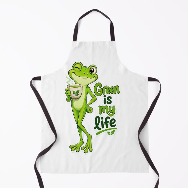 Artikelvorschau, Green Is My Life – Happy Frog Cartoon entworfen und verkauft von Halbeskilo.