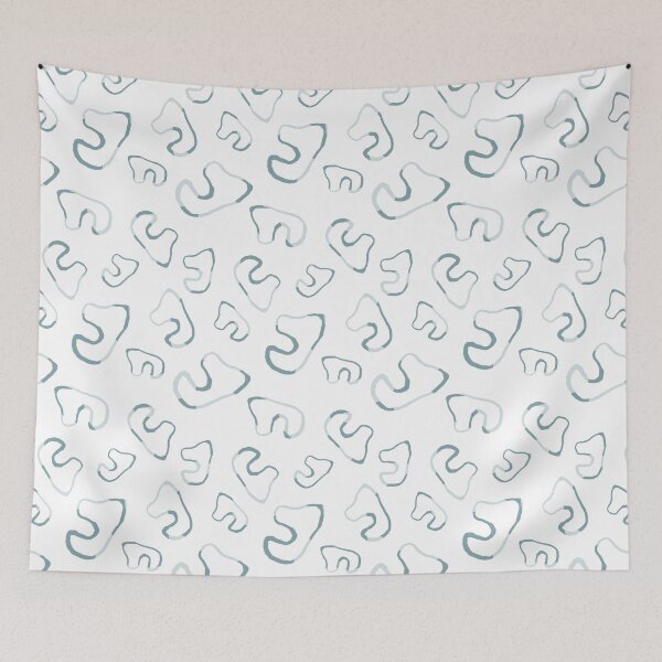 Item preview, Abstract Squiggle Line Blue Pattern designed and sold by Zaya_art.