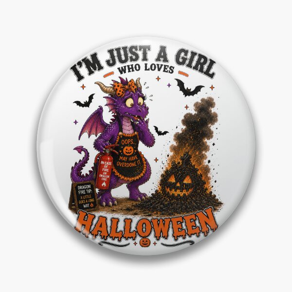 Item preview, ⭐ CRYPT OR TREAT COLLECTION - OOPS! HALLOWEEN DRAGON & PUMPKIN FIRE MISHAP Oops! - GIRL designed and sold by WheelieGdArt.