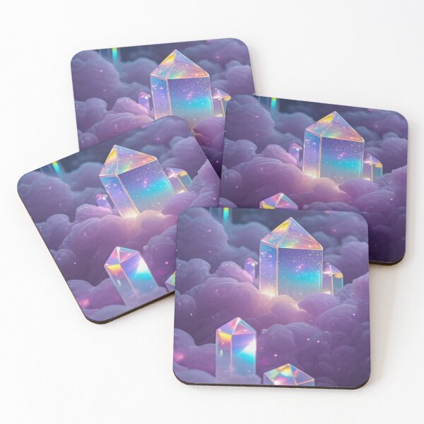 Item preview, Iridescent Crystal Prisms in Dreamy Clouds designed and sold by ClarityPulse Studio.