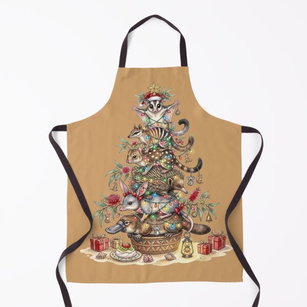 Item preview, Australian Animals Christmas Tree – Warm Ochre Sand Aussie Bush Art designed and sold by Wennebabs.