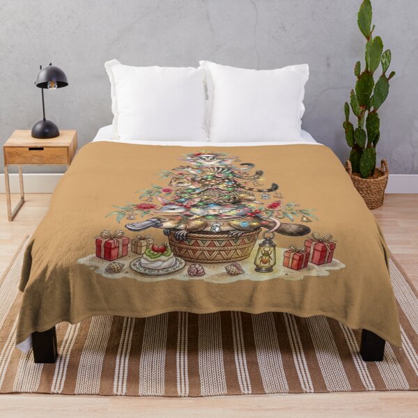 Item preview, Australian Animals Christmas Tree – Warm Ochre Sand Aussie Bush Art designed and sold by Wennebabs.