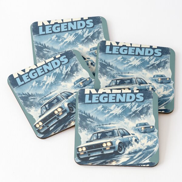 Item preview, Rally Legends Drift Car – Vintage Snow Racing Retro Motorsport Design designed and sold by RajDeals.