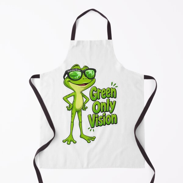 Item preview, Green Only Vision – Frog with Green‑Only Glasses designed and sold by Halbeskilo.