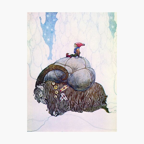 Item preview, Julbocken Yule Goat by John Bauer - Vintage Swedish Christmas Art designed and sold by CulturalCurios.
