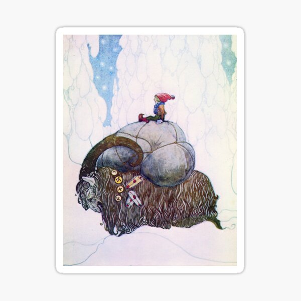 Item preview, Julbocken Yule Goat by John Bauer - Vintage Swedish Christmas Art designed and sold by CulturalCurios.