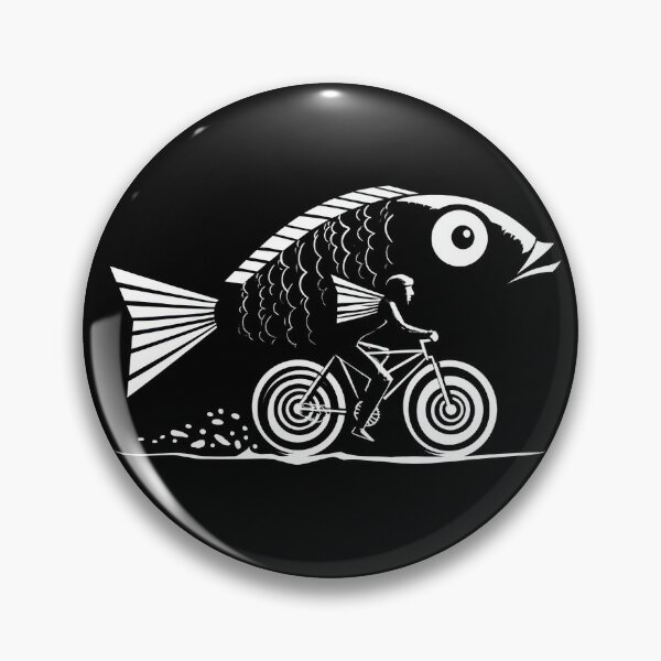 Item preview, Man riding bike with fish artwork designed and sold by anytka.