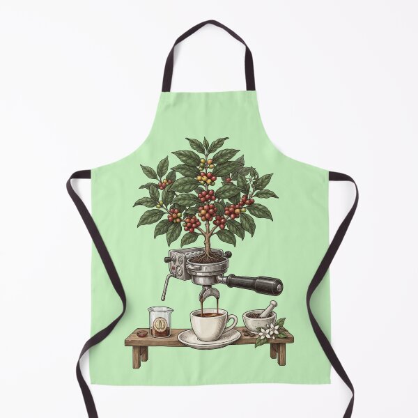 Item preview, Coffee Tree Portafilter Vintage Botanical Art designed and sold by sanorastyle.