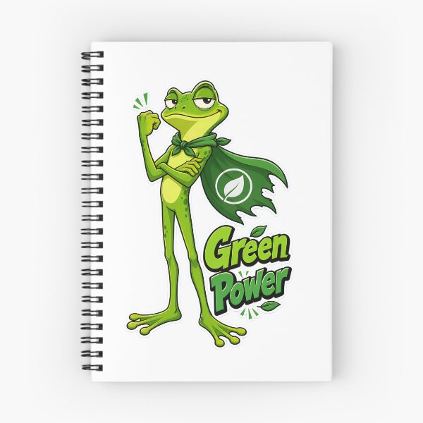 Item preview, Green Power – Eco Superfrog Cartoon designed and sold by Halbeskilo.