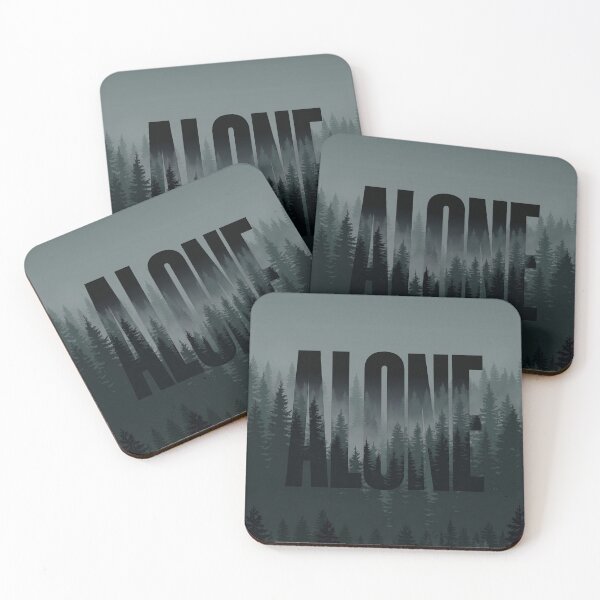 Item preview, Alone Pine Tree Forest Typography designed and sold by MarCinu Art.