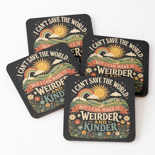 Item preview, I Can't Save The World Make It Weirder And Kinder Retro designed and sold by CF_VintageDesign.
