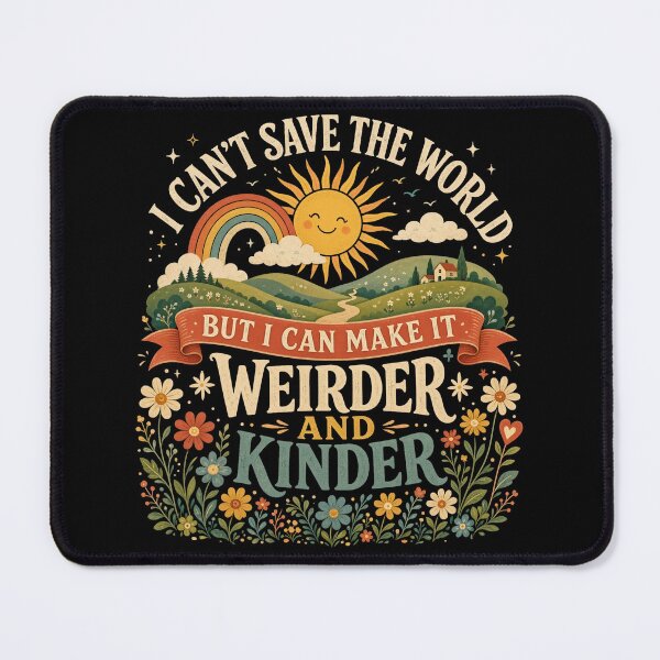 Item preview, I Can't Save The World Make It Weirder And Kinder Retro designed and sold by CF_VintageDesign.