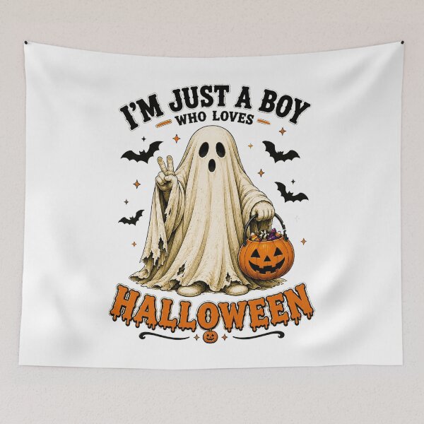 Item preview, ⭐ CRYPT OR TREAT COLLECTION - GHOST IN COSTUME - BOY designed and sold by WheelieGdArt.