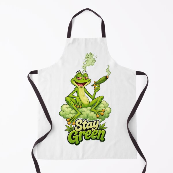 Item preview, Stay Green – Chill Smoke Frog Cartoon designed and sold by Halbeskilo.