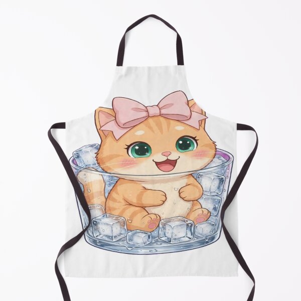 Item preview, Cute Kawaii Cat in Ice Cube Glass Chilling designed and sold by Moody Vibes Studio.