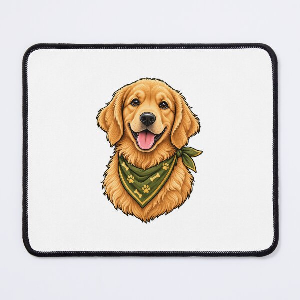 Item preview, Golden Retriever Portrait Bandana Illustration Dog Lover Gift designed and sold by Rod & Retriever.