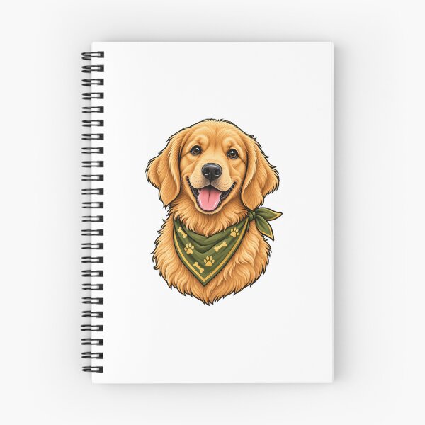 Item preview, Golden Retriever Portrait Bandana Illustration Dog Lover Gift designed and sold by Rod & Retriever.