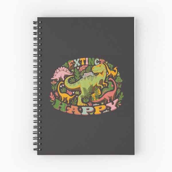 Item preview, Extinct But Happy Groovy Dinosaurs Retro 70s - Dark Color Edition designed and sold by Shyla Marsare.