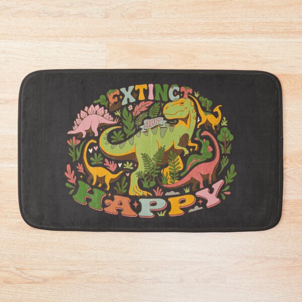 Item preview, Extinct But Happy Groovy Dinosaurs Retro 70s - Dark Color Edition designed and sold by Shyla Marsare.