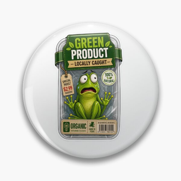 Item preview, Green Product – Organic Frog Packaging Cartoon designed and sold by Halbeskilo.