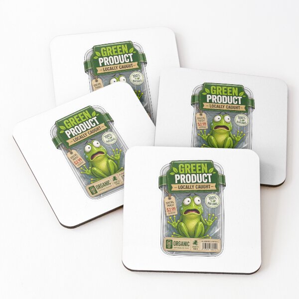 Item preview, Green Product – Organic Frog Packaging Cartoon designed and sold by Halbeskilo.
