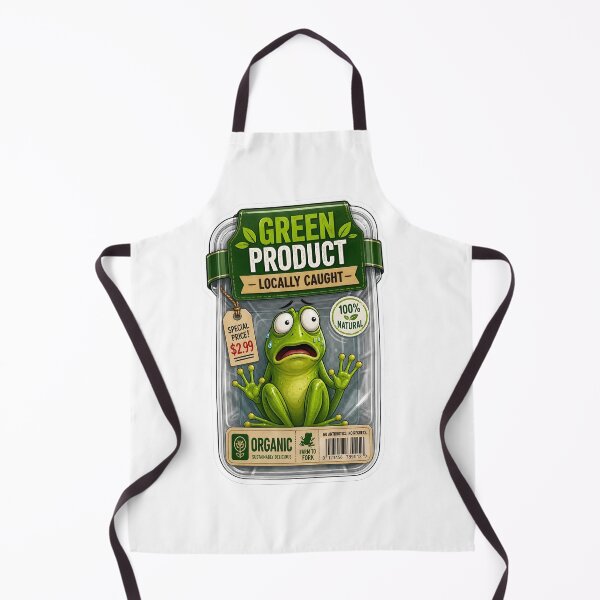 Item preview, Green Product – Organic Frog Packaging Cartoon designed and sold by Halbeskilo.