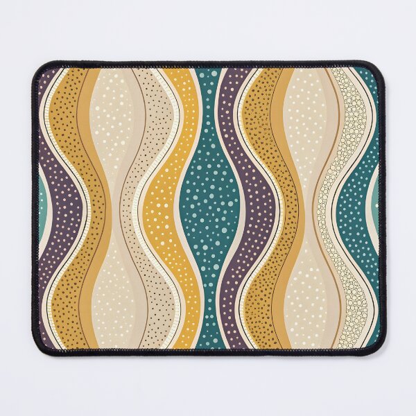 Item preview, Retro Wavy Dots & Stripes Seamless Pattern designed and sold by trendspatterns.