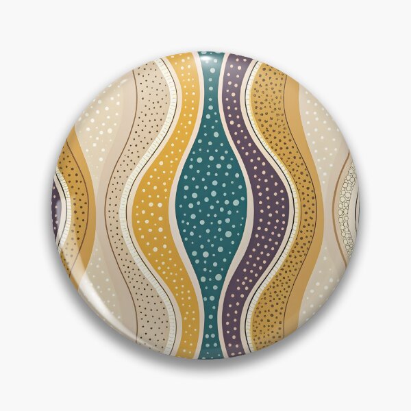 Item preview, Retro Wavy Dots & Stripes Seamless Pattern designed and sold by trendspatterns.