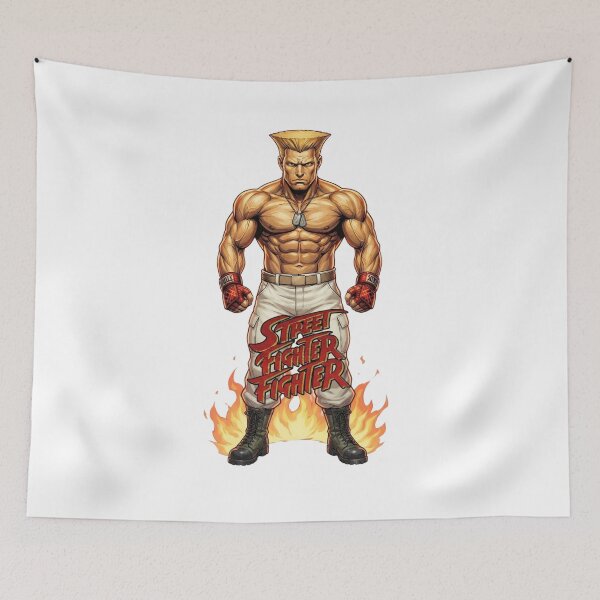 Item preview, Guile Street Fighter Muscular Soldier Flat Top Hair Fan Art designed and sold by Alaric4you.