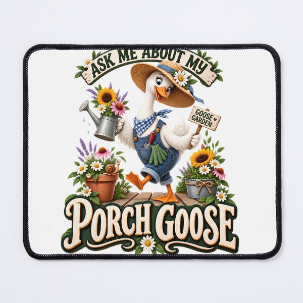 Item preview, Ask Me About My Porch Goose T-Shirt, Funny Gardening Goose Lover Gift, Concrete Lawn Goose Graphic Tee, Porch Decor Humor Shirt designed and sold by OUICHA.