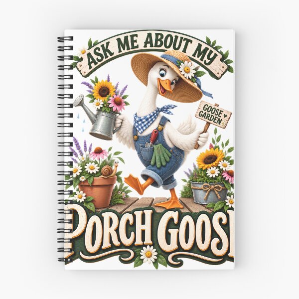 Item preview, Ask Me About My Porch Goose T-Shirt, Funny Gardening Goose Lover Gift, Concrete Lawn Goose Graphic Tee, Porch Decor Humor Shirt designed and sold by OUICHA.