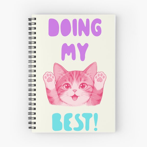 Item preview, Cute Cat Doing My Best! Illustration designed and sold by MagicTheDog.