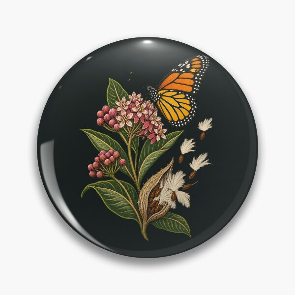 Item preview, Monarch Butterfly and Common Milkweed designed and sold by VoyteksDesigns.