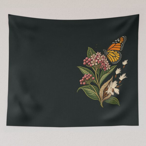 Item preview, Monarch Butterfly and Common Milkweed designed and sold by VoyteksDesigns.