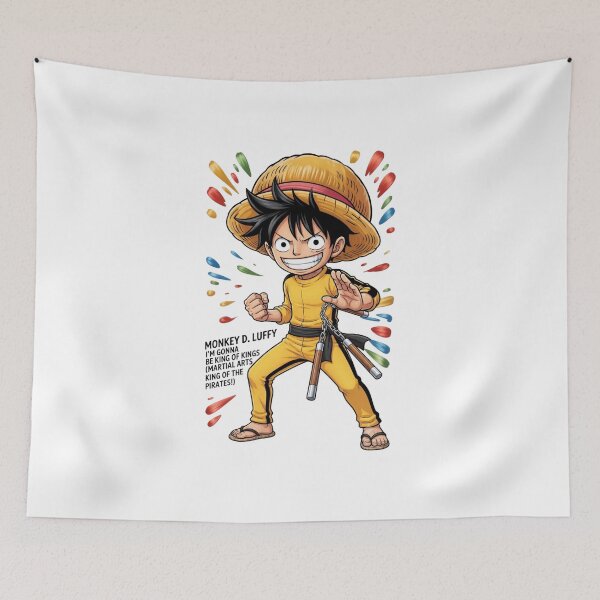 Item preview, Luffy Martial Arts Yellow Jumpsuit Nunchaku Anime Fan Art designed and sold by Alaric4you.
