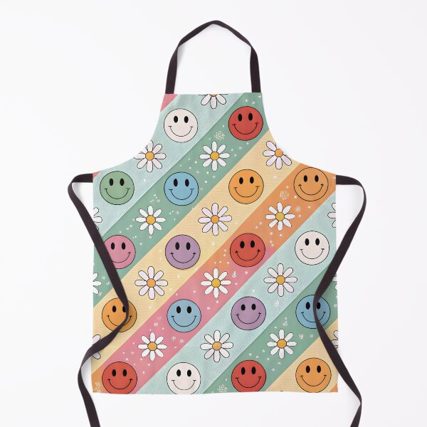 Item preview, Cute Smiley Face & Daisy Retro Seamless Pattern designed and sold by trendspatterns.