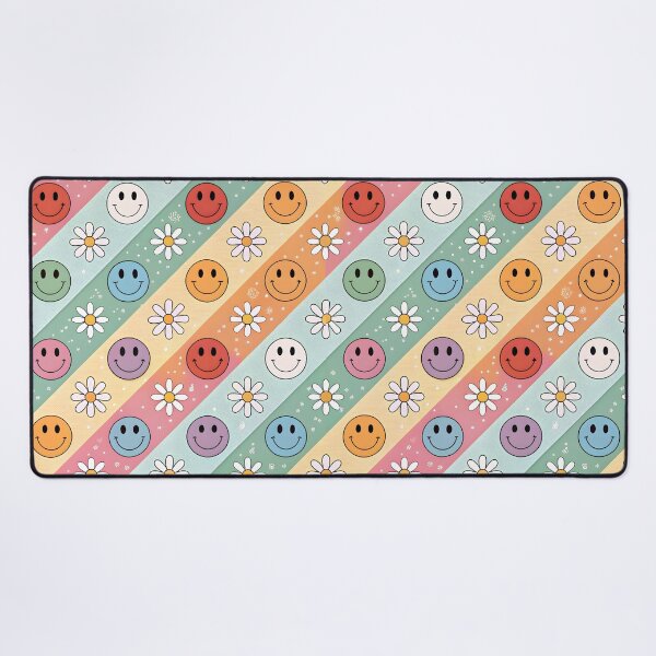 Item preview, Cute Smiley Face & Daisy Retro Seamless Pattern designed and sold by trendspatterns.