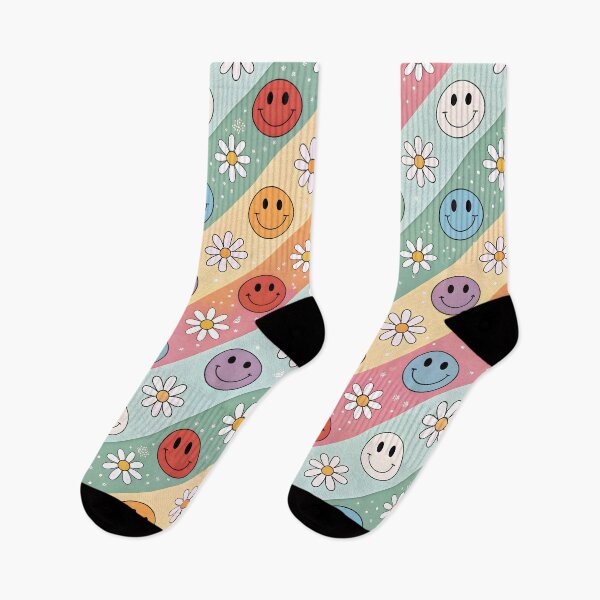 Item preview, Cute Smiley Face & Daisy Retro Seamless Pattern designed and sold by trendspatterns.