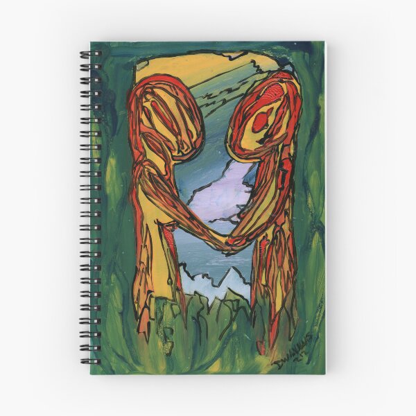 Item preview, Connected Spirits – Expressionist Twin Figures designed and sold by Dwaalhaas.com.