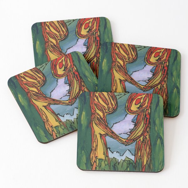 Item preview, Connected Spirits – Expressionist Twin Figures designed and sold by Dwaalhaas.com.
