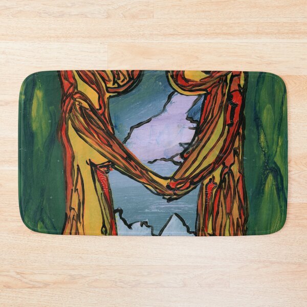 Item preview, Connected Spirits – Expressionist Twin Figures designed and sold by Dwaalhaas.com.
