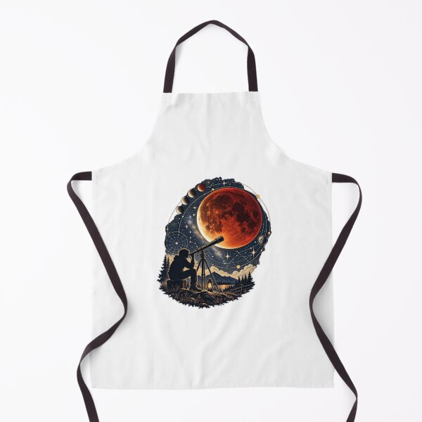 Item preview, Lunar Eclipse Blood Moon Celestial Astronomy Art designed and sold by AMICO77.