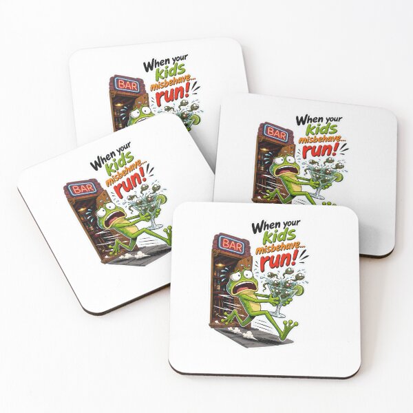 Item preview, When Your Kids Misbehave – Run! Frog bar cartoon designed and sold by Halbeskilo.