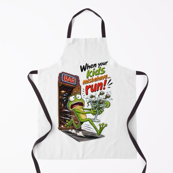 Item preview, When Your Kids Misbehave – Run! Frog bar cartoon designed and sold by Halbeskilo.