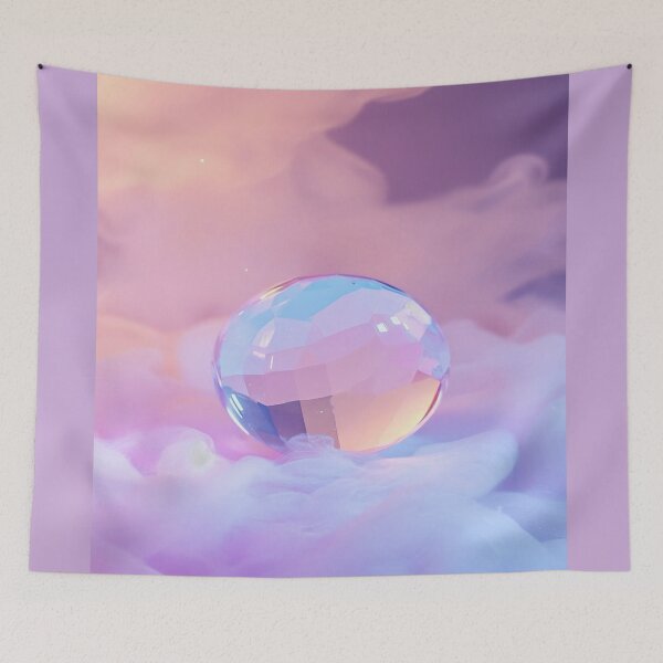Item preview, Dreamy Crystal Orb in Pastel Clouds designed and sold by ClarityPulse Studio.