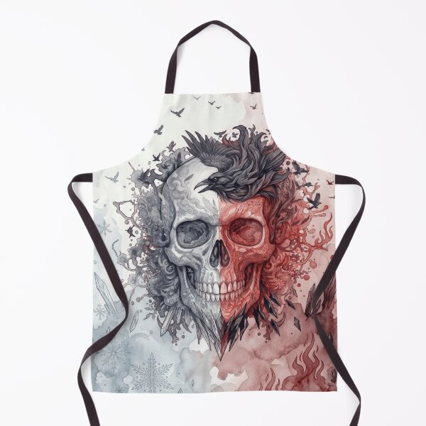 Item preview, Fire And Ice Crow Skull Macabre designed and sold by MarCinu Art.