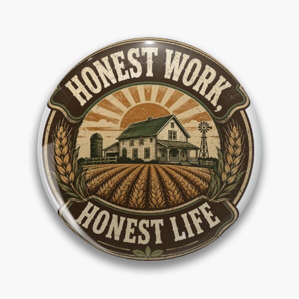 Item preview, Honest Work, Honest Life – Vintage Farmhouse & Farming T-Shirt designed and sold by Haque Designs.