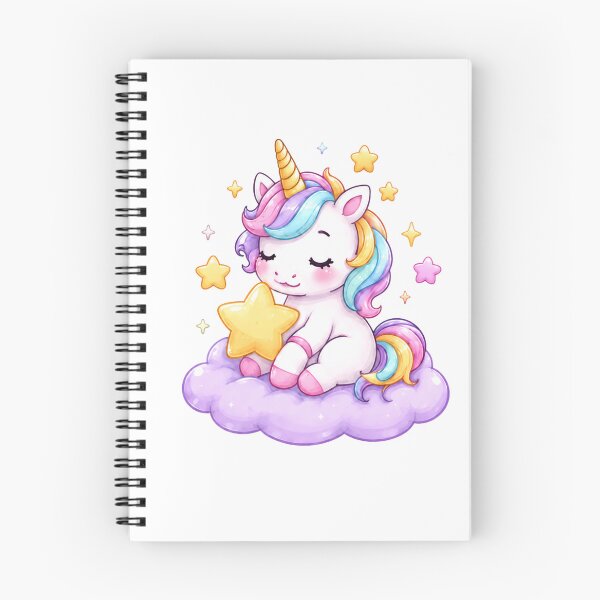 Item preview, Kawaii Unicorn Hugging Star on Pastel Cloud designed and sold by MySthore.